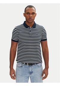Tommy Jeans Polo DM0DM20676 Granatowy Slim Fit. Typ kołnierza: polo. Kolor: niebieski. Materiał: bawełna #1