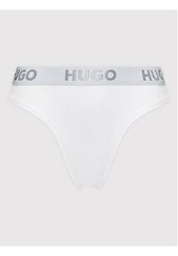 Hugo Stringi Thong Sporty Logo 50469651 Biały. Kolor: biały. Materiał: bawełna #4