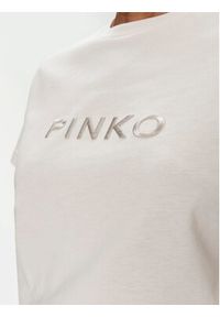 Pinko T-Shirt Start 101752 A1NW Beżowy Regular Fit. Kolor: beżowy. Materiał: bawełna #2
