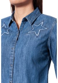 Wrangler - KOSZULA JEANSOWA DAMSKA WRANGLER STAR SHIRT MID INDIGO W5231O68E. Materiał: jeans #5