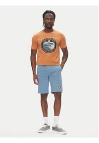 Quiksilver T-Shirt Ev Three Seas Ss EQYZT08051 Brązowy Regular Fit. Kolor: brązowy. Materiał: bawełna #4