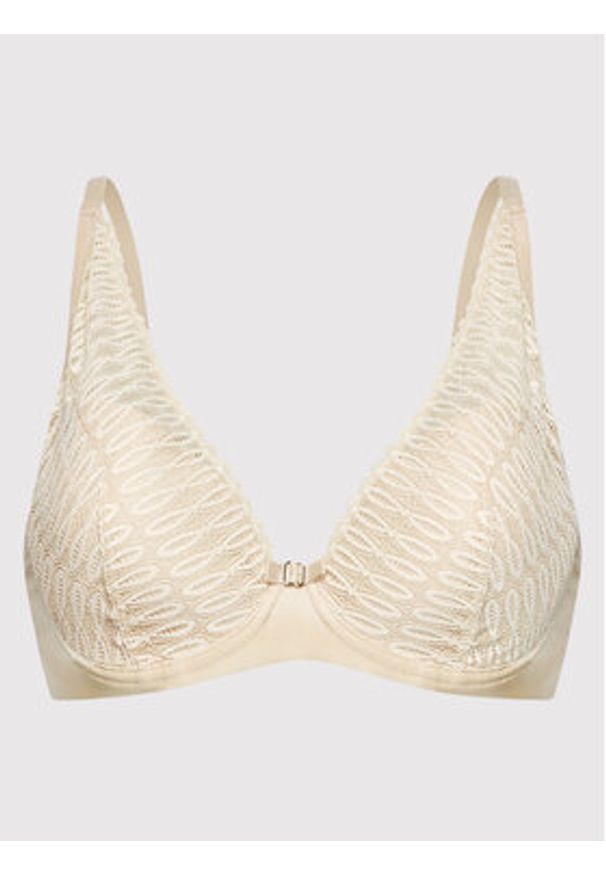 Triumph Biustonosz z fiszbiną Aura Spotlight 10208018 Beżowy. Kolor: beżowy. Materiał: syntetyk