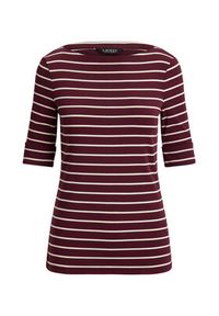 Lauren Ralph Lauren - LAUREN RALPH LAUREN Bluzka 200P03723001 Brązowy Slim Fit. Kolor: brązowy. Materiał: bawełna #5