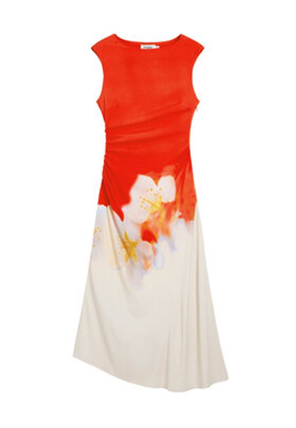 Desigual Sukienka letnia Lida 26SWVW18 Pomarańczowy Regular Fit. Kolor: pomarańczowy. Materiał: wiskoza. Sezon: lato