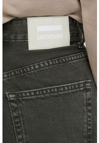 Dr. Denim szorty jeansowe damskie kolor zielony gładkie high waist. Stan: podwyższony. Kolor: zielony. Materiał: denim, jeans. Wzór: gładki