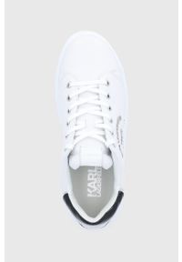 Karl Lagerfeld Buty skórzane KL52539.011 kolor biały. Nosek buta: okrągły. Zapięcie: sznurówki. Kolor: biały. Materiał: skóra #4