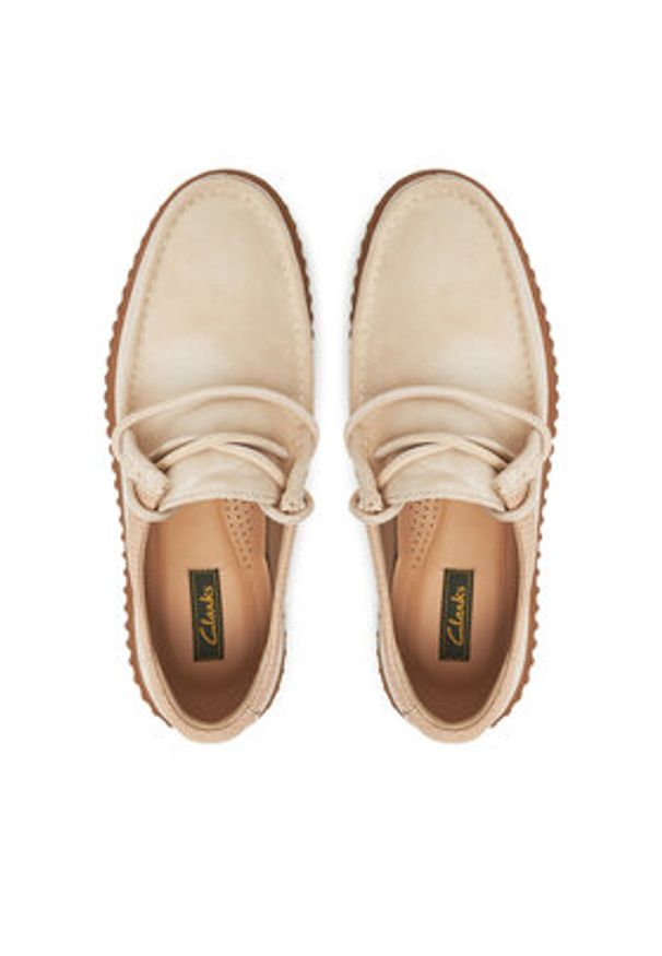 Clarks Półbuty Torhill Low 26180906 Écru. Materiał: skóra