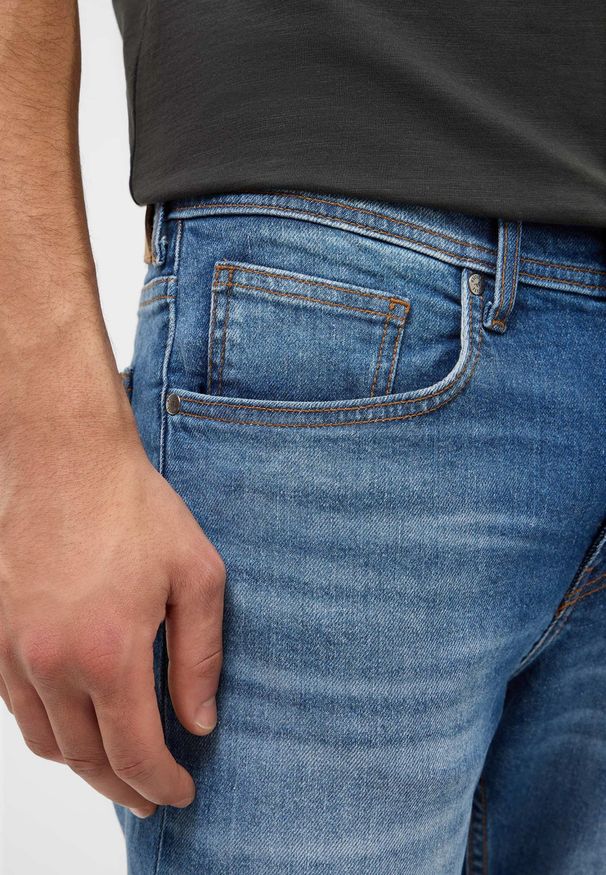 Męskie Spodnie Jeansowe Mustang Style Orlando Slim Denim Blue 1017429 5000 723