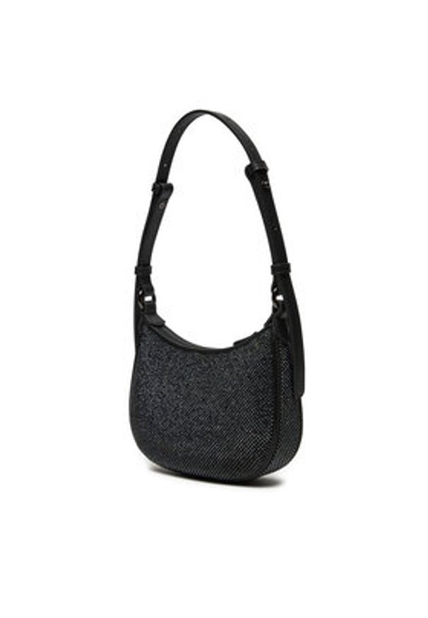 Pinko - PINKO Torba PINKO BORSA HALF MOON BABY FULL STRASS BLOCK COLOR + PELLE - 103538-A21O Czarny. Kolor: czarny