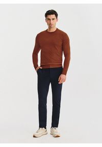 Pako Lorente - PAKO LORENTE – Rudy sweter męski. Okazja: na co dzień. Kolor: niebieski, brązowy. Materiał: nylon, wiskoza. Sezon: jesień. Styl: casual #7