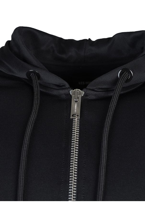 Les Hommes Bluza "Zip Up" | LHG866 LG852 | Zip Up | Mężczyzna | Czarny. Okazja: na co dzień. Typ kołnierza: kaptur. Kolor: czarny. Materiał: bawełna, poliester. Styl: casual