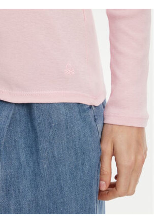 United Colors of Benetton - United Colors Of Benetton Bluzka 3GA2E4245 Różowy Regular Fit. Kolor: różowy. Materiał: bawełna