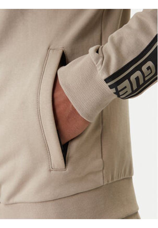 Guess Bluza Z2YQ12 K6ZS1 Beżowy Regular Fit. Kolor: beżowy. Materiał: bawełna