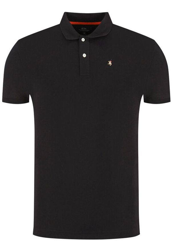 La Martina Polo Piquet CCMP02 PK001 Czarny Slim Fit. Typ kołnierza: polo. Kolor: czarny. Materiał: bawełna