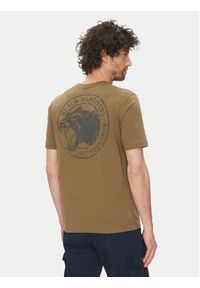Aeronautica Militare T-Shirt 251TS2424J641 Khaki Regular Fit. Kolor: brązowy. Materiał: bawełna