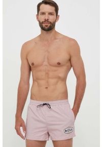 BOSS szorty kąpielowe kolor różowy. Kolor: różowy