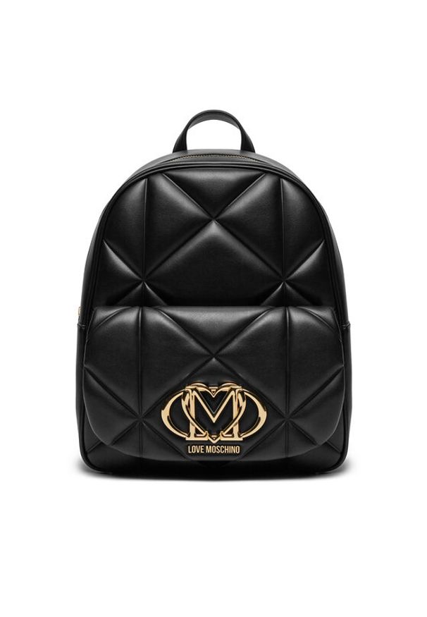 Love Moschino - LOVE MOSCHINO Plecak JC4037PP1MLC0000 Czarny. Kolor: czarny. Materiał: skóra