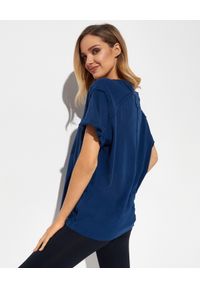 FREE PEOPLE - Granatowy t-shirt. Kolor: niebieski. Materiał: bawełna #2