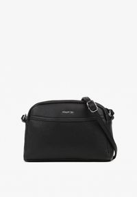 Born2be - Czarna Minimalistyczna Torebka Typu Listonoszka Gelevine. Kolor: czarny. Styl: casual, elegancki #1