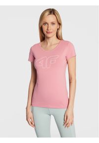 4f - 4F T-Shirt H4Z22-TSD353 Różowy Regular Fit. Kolor: różowy. Materiał: bawełna