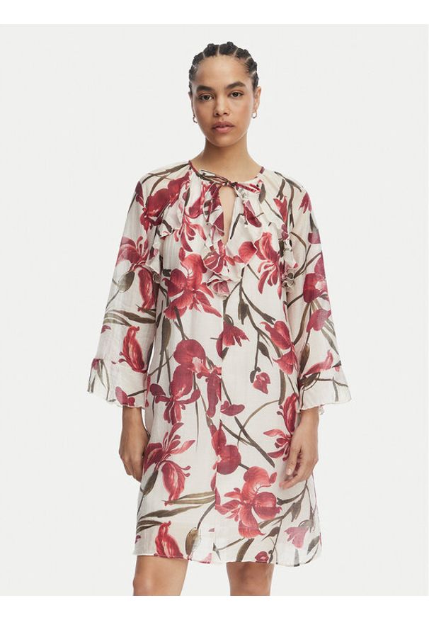 Artigli Sukienka codzienna ACAB004855 Biały Regular Fit. Okazja: na co dzień. Kolor: biały. Materiał: lyocell. Typ sukienki: proste. Styl: casual