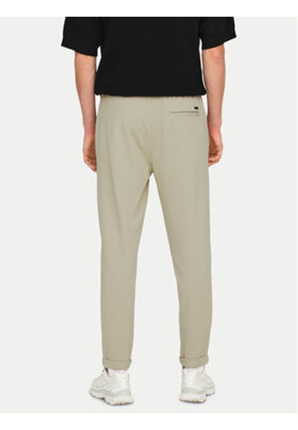 Only & Sons Spodnie materiałowe Linus 22029924 Beżowy Tapered Fit. Kolor: beżowy. Materiał: syntetyk