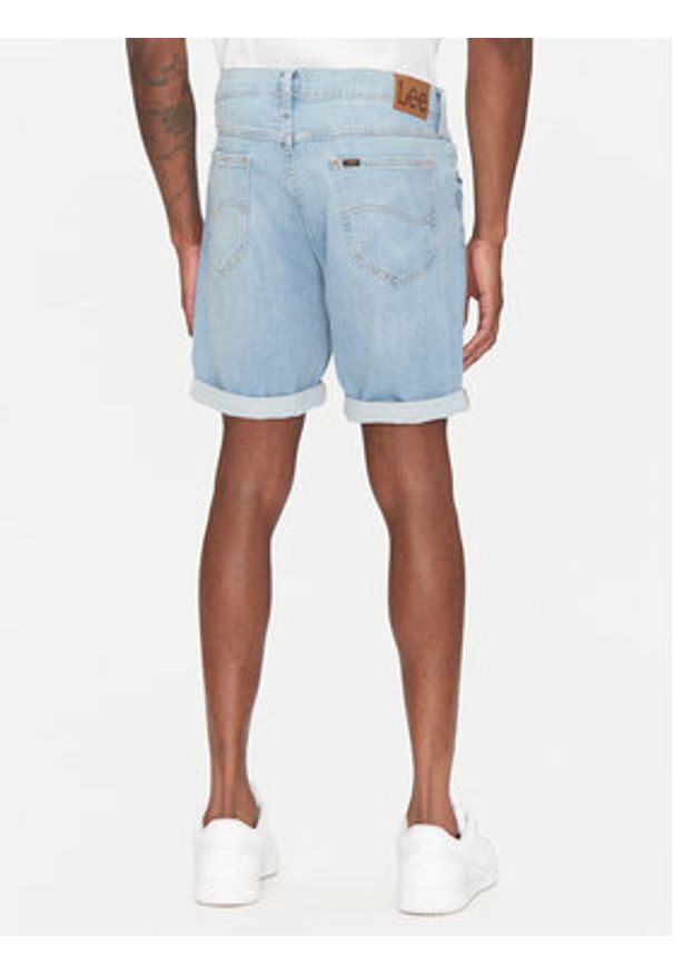 Lee Szorty jeansowe Rider 112363926 Niebieski Slim Fit. Kolor: niebieski. Materiał: bawełna