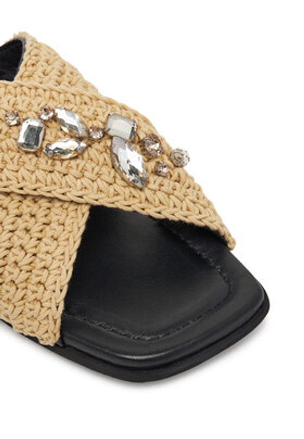 Inuikii Klapki Woven Strap Stones 70104-367 705 Beżowy. Kolor: beżowy. Materiał: materiał