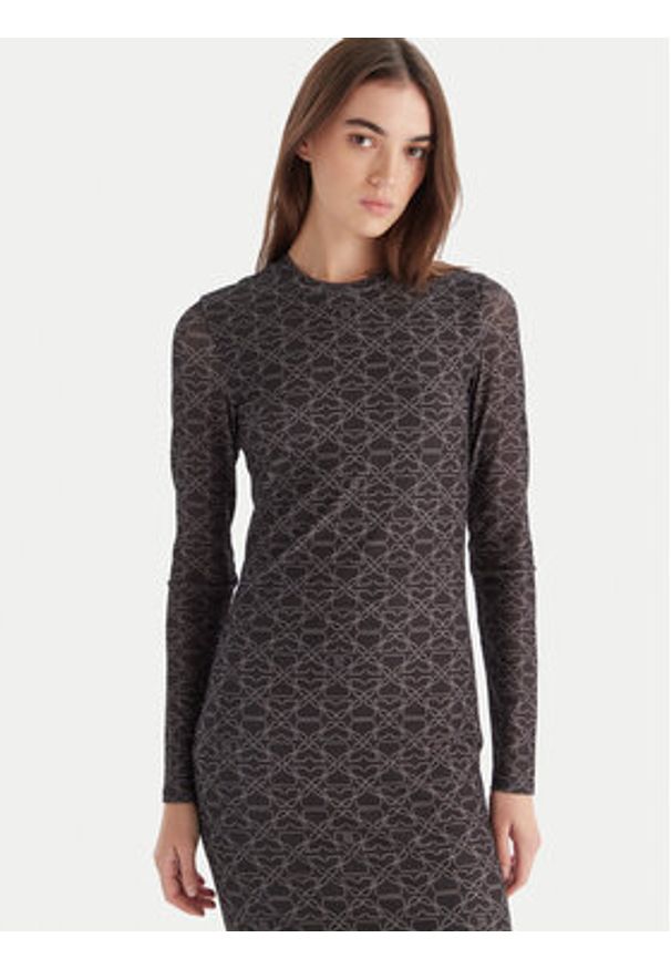 Hugo - HUGO Sukienka codzienna Nastan 50542400 Czarny Slim Fit. Okazja: na co dzień. Kolor: czarny. Materiał: syntetyk. Typ sukienki: proste. Styl: casual