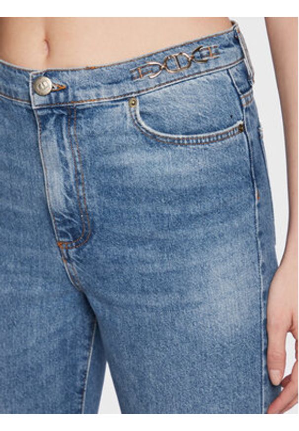 TwinSet - TWINSET Jeansy 222TT2440 Niebieski Regular Fit. Kolor: niebieski