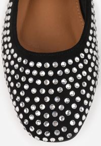 Renee - Czarne Balerinki na Płaskiej Podeszwie Mary Jane z Cyrkoniami Jomelia. Okazja: na co dzień. Kolor: czarny. Obcas: na płaskiej podeszwie. Styl: casual, elegancki #9