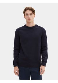 Tom Tailor Sweter 1038246 Granatowy Regular Fit. Kolor: niebieski. Materiał: bawełna #1
