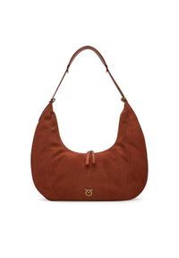 Pinko - PINKO Torebka Slouchy Hobo Big PE 25 PLTT 104295 A29N Brązowy. Kolor: brązowy. Materiał: skórzane, zamszowe