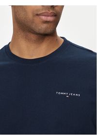 Tommy Jeans Longsleeve Linear DM0DM18551 Granatowy Slim Fit. Kolor: niebieski. Materiał: bawełna. Długość rękawa: długi rękaw #4