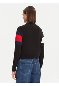 Tommy Jeans Sweter Center Flag DW0DW19335 Czarny Regular Fit. Kolor: czarny. Materiał: bawełna #5