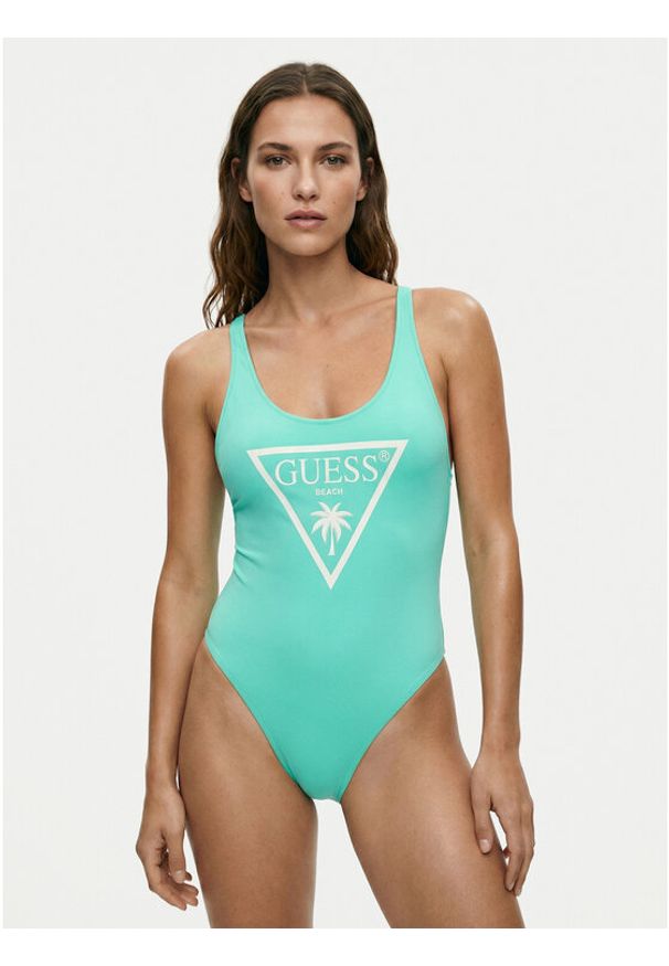 Guess Strój kąpielowy E6GJ43 KF442 Zielony. Kolor: zielony. Materiał: syntetyk