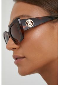 Burberry Okulary przeciwsłoneczne damskie kolor brązowy. Kolor: brązowy #6