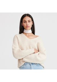 Reserved - Luźny sweter - Kremowy. Kolor: kremowy #1