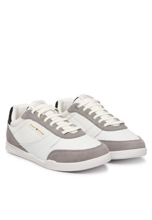 TOMMY HILFIGER - Tommy Hilfiger Sneakersy Lopro Lth Mix Rwb FM0FM05826 Biały. Kolor: biały. Materiał: skóra