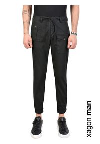 Xagon Man Spodnie "Sidex" | P21031FSIDEX | Mężczyzna | Czarny. Okazja: na co dzień. Kolor: czarny. Materiał: bawełna, elastan. Styl: casual