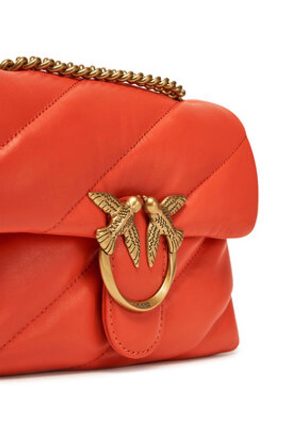 Pinko - PINKO Torebka Love Puff Mini Cl PE 25 PLTT 100039 A0F2 Pomarańczowy. Kolor: pomarańczowy. Materiał: skórzane