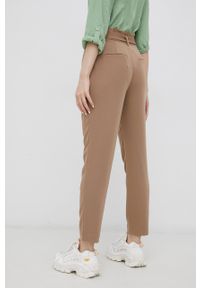 only - Only Spodnie damskie kolor fioletowy proste high waist. Okazja: na co dzień. Stan: podwyższony. Kolor: fioletowy. Styl: casual #3