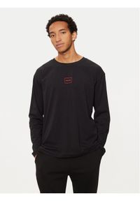 Hugo Longsleeve 50525229 Czarny Regular Fit. Kolor: czarny. Materiał: bawełna. Długość rękawa: długi rękaw #1