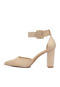 Jenny - JENNY Czółenka CEO-LH230312-5 Beżowy. Kolor: beżowy. Materiał: materiał #7