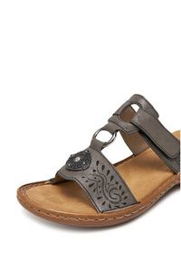 Rieker Klapki 608K1-45 Szary. Kolor: szary. Materiał: syntetyk, materiał #7