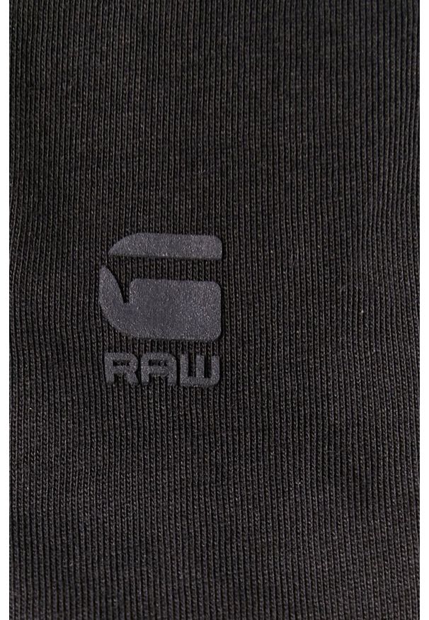 G-Star RAW - G-Star Raw - Kombinezon. Kolor: czarny. Materiał: bawełna, dzianina, materiał. Długość rękawa: krótki rękaw. Długość: krótkie. Wzór: gładki