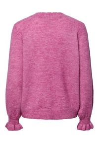 YAS Sweter 26030706 Różowy Regular Fit. Kolor: różowy. Materiał: syntetyk #5