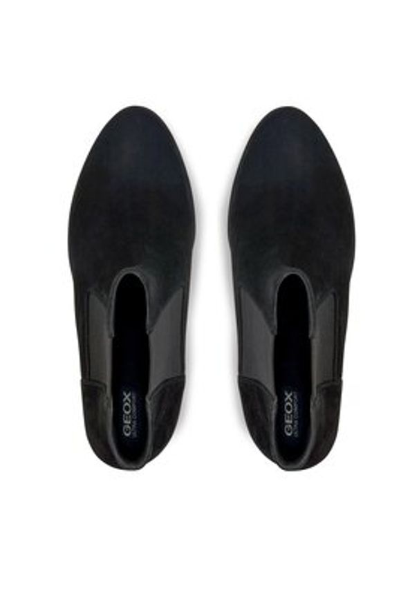 Geox Botki D Walk Pleasure 85 D35TFC 00021 C9999 Czarny. Kolor: czarny. Materiał: skóra, zamsz