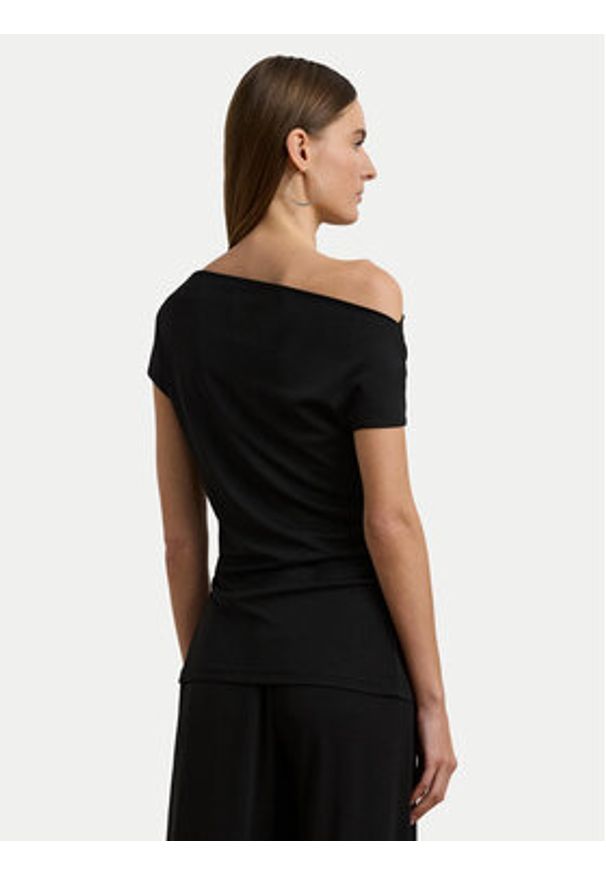 Lauren Ralph Lauren - LAUREN RALPH LAUREN Bluzka 200963913002 Czarny Slim Fit. Kolor: czarny. Materiał: syntetyk