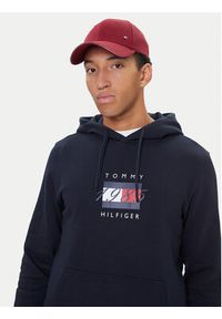 TOMMY HILFIGER - Tommy Hilfiger Bluza Linear Flag MW0MW41332 Granatowy Regular Fit. Kolor: niebieski. Materiał: bawełna #5